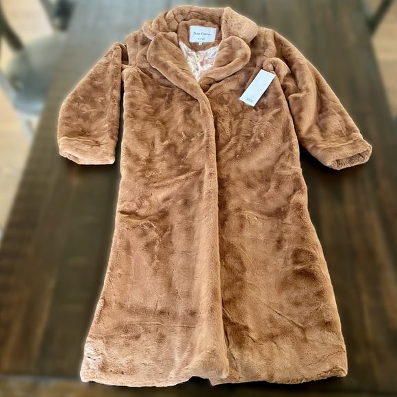 NWT Juicy Couture Sz Medium Teddy Trench Coat Brown Long Women - Picture 11 of 15